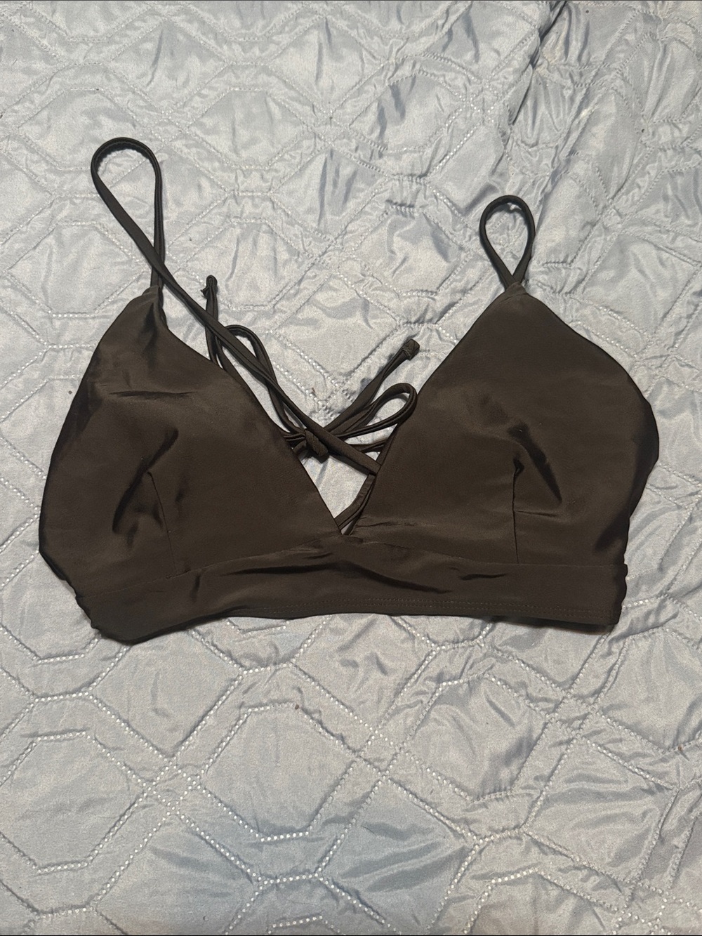 Simple Strappy Black bikini top